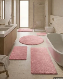 Badteppich Puder Rosa