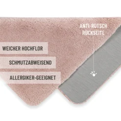 Badteppich Puder Rosa