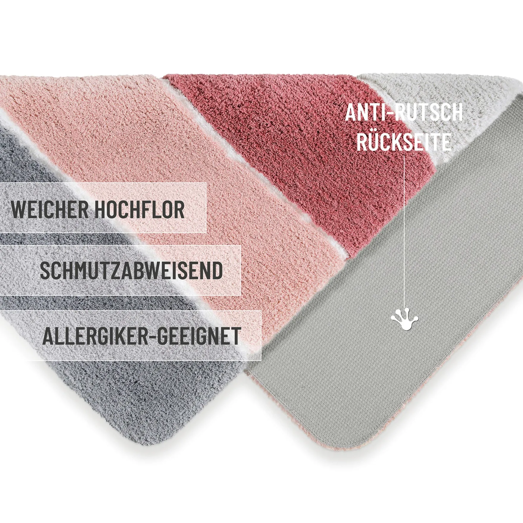 Badteppich Puder Rosa "Rio Marina" Homie Living