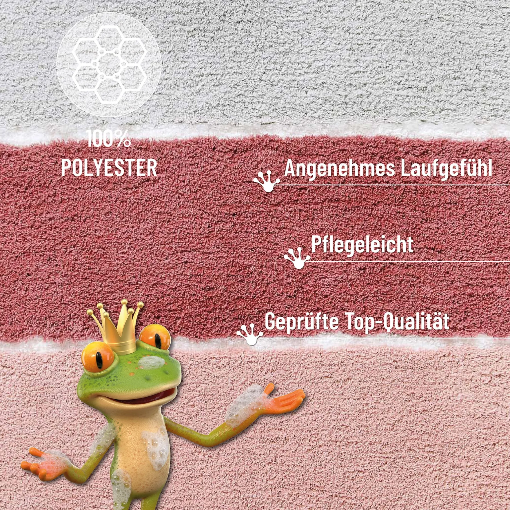 Badteppich Puder Rosa "Rio Marina" Homie Living