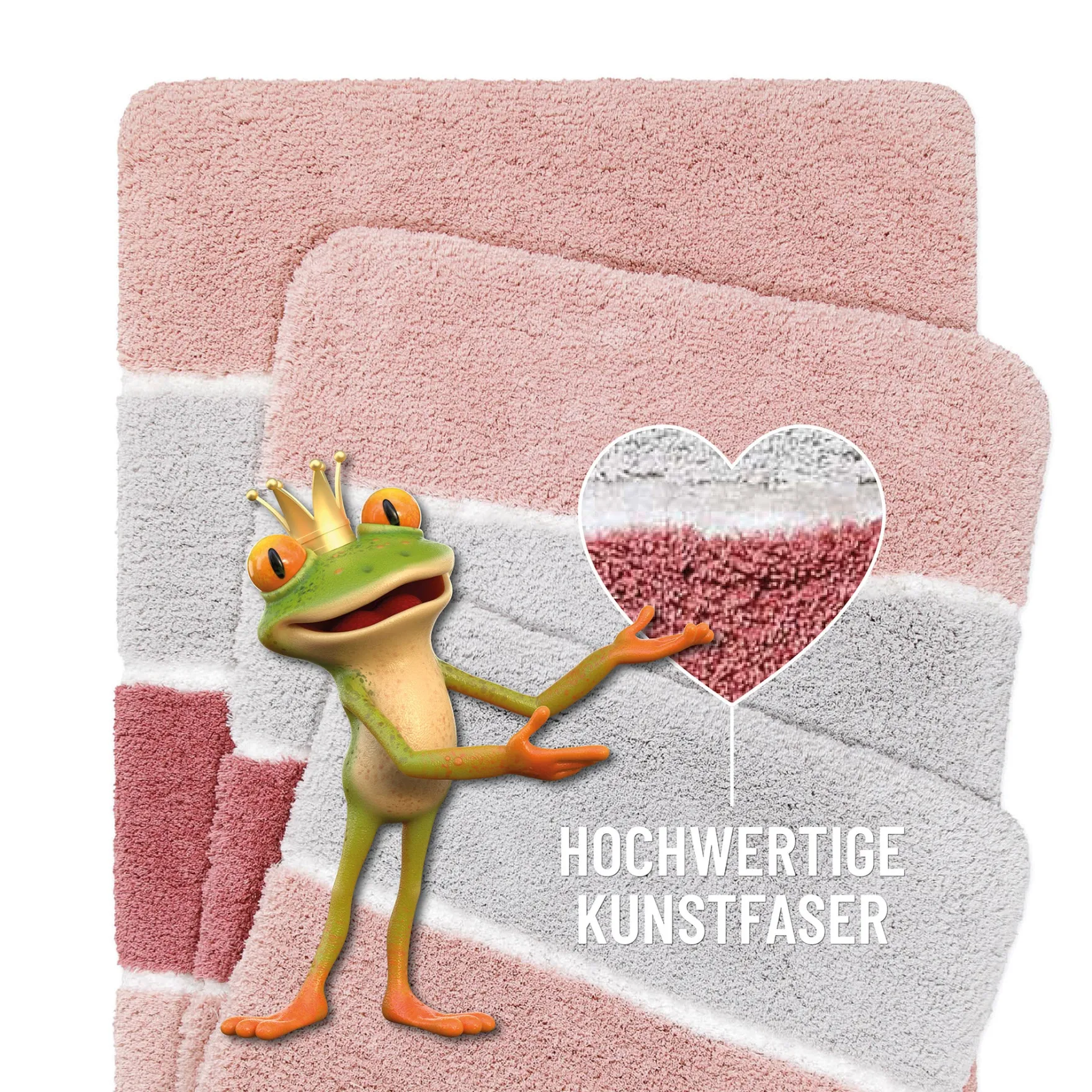 Badteppich Puder Rosa "Rio Marina" Homie Living