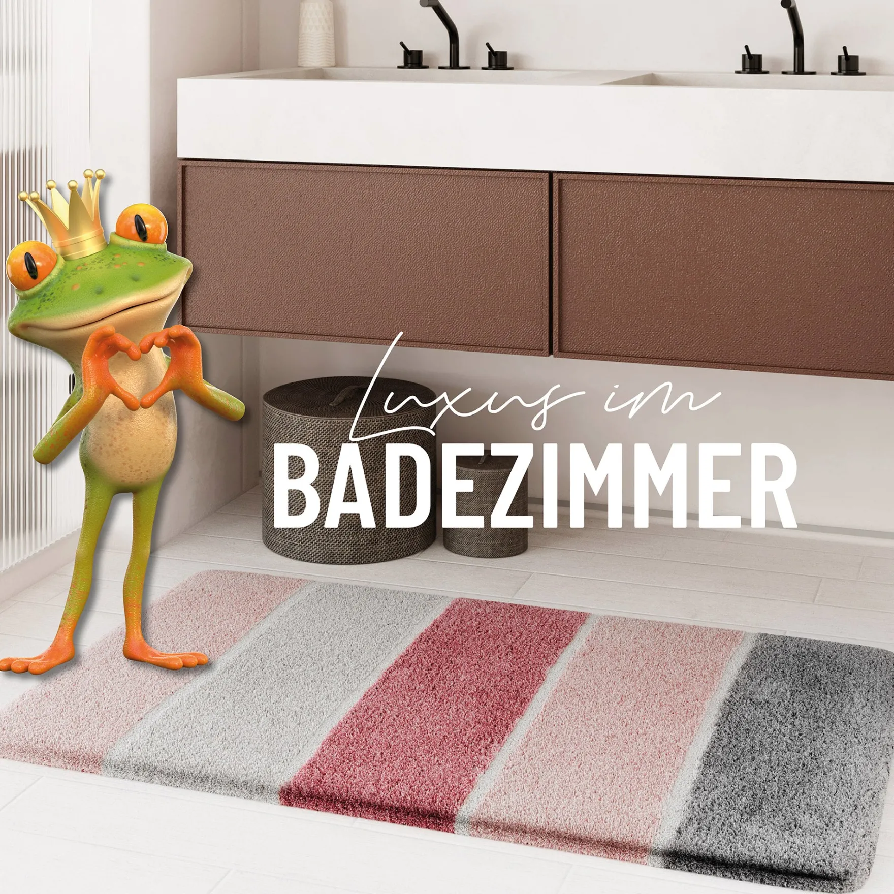 Badteppich Puder Rosa "Rio Marina" Homie Living