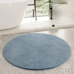 Badteppich Rauch Blau