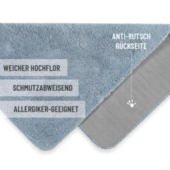 Badteppich Rauch Blau