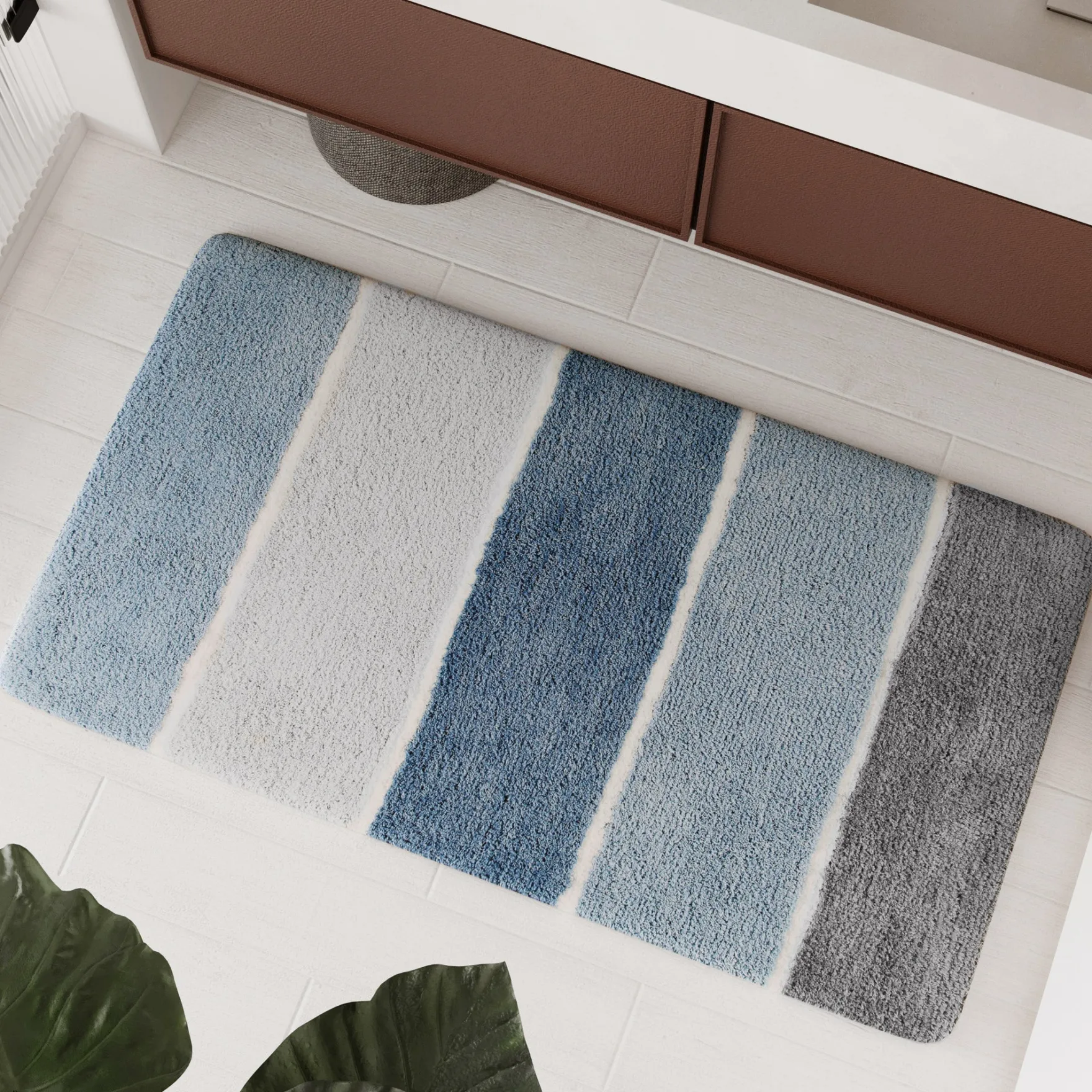 Badteppich Rauch Blau "Rio Marina" Homie Living
