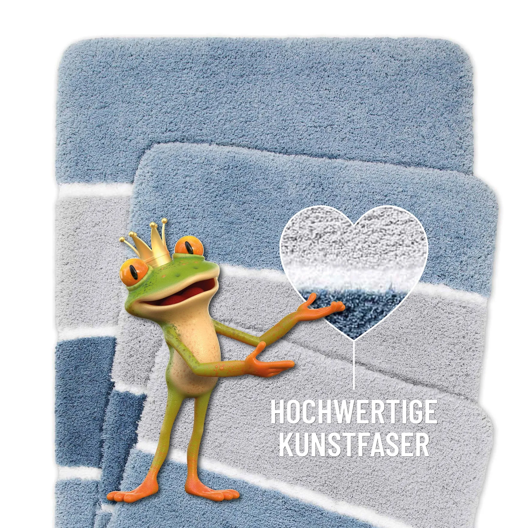 Badteppich Rauch Blau "Rio Marina" Homie Living