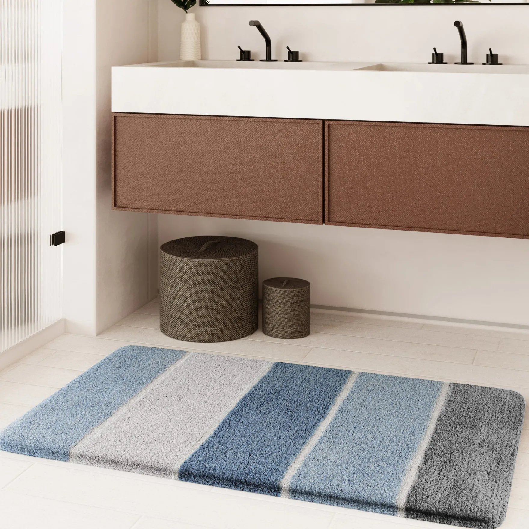Badteppich Rauch Blau "Rio Marina" Homie Living