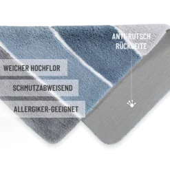 Badteppich Rauch Blau