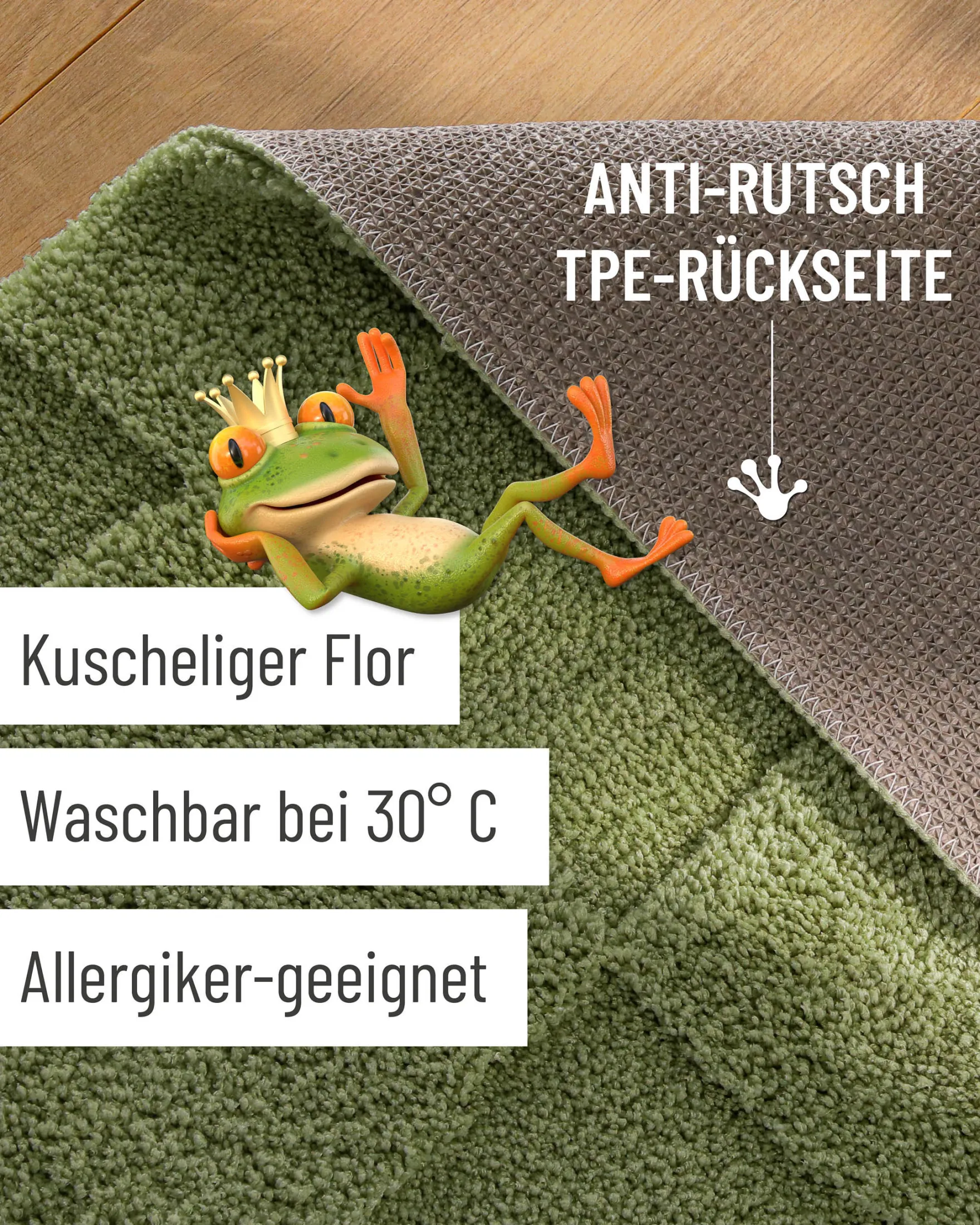Badteppich Reseda Grün "Davie" WECONhome