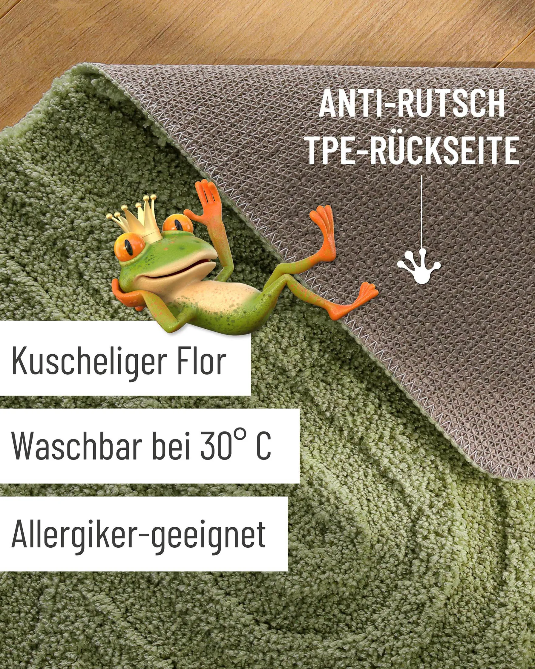 Badteppich Reseda Grün "Fiete" WECONhome