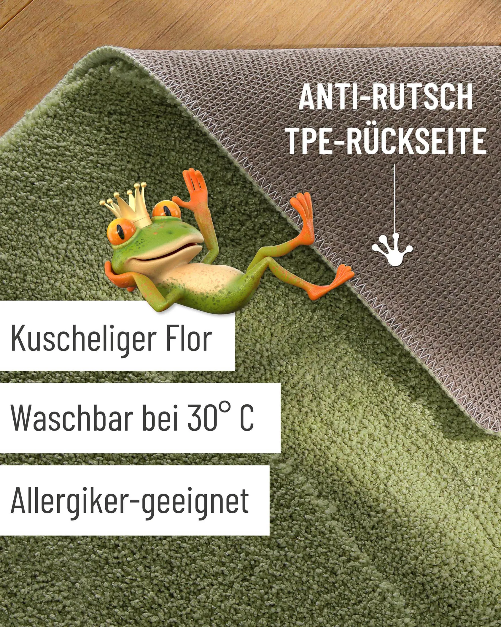 Badteppich Reseda Grün "Marc" WECONhome