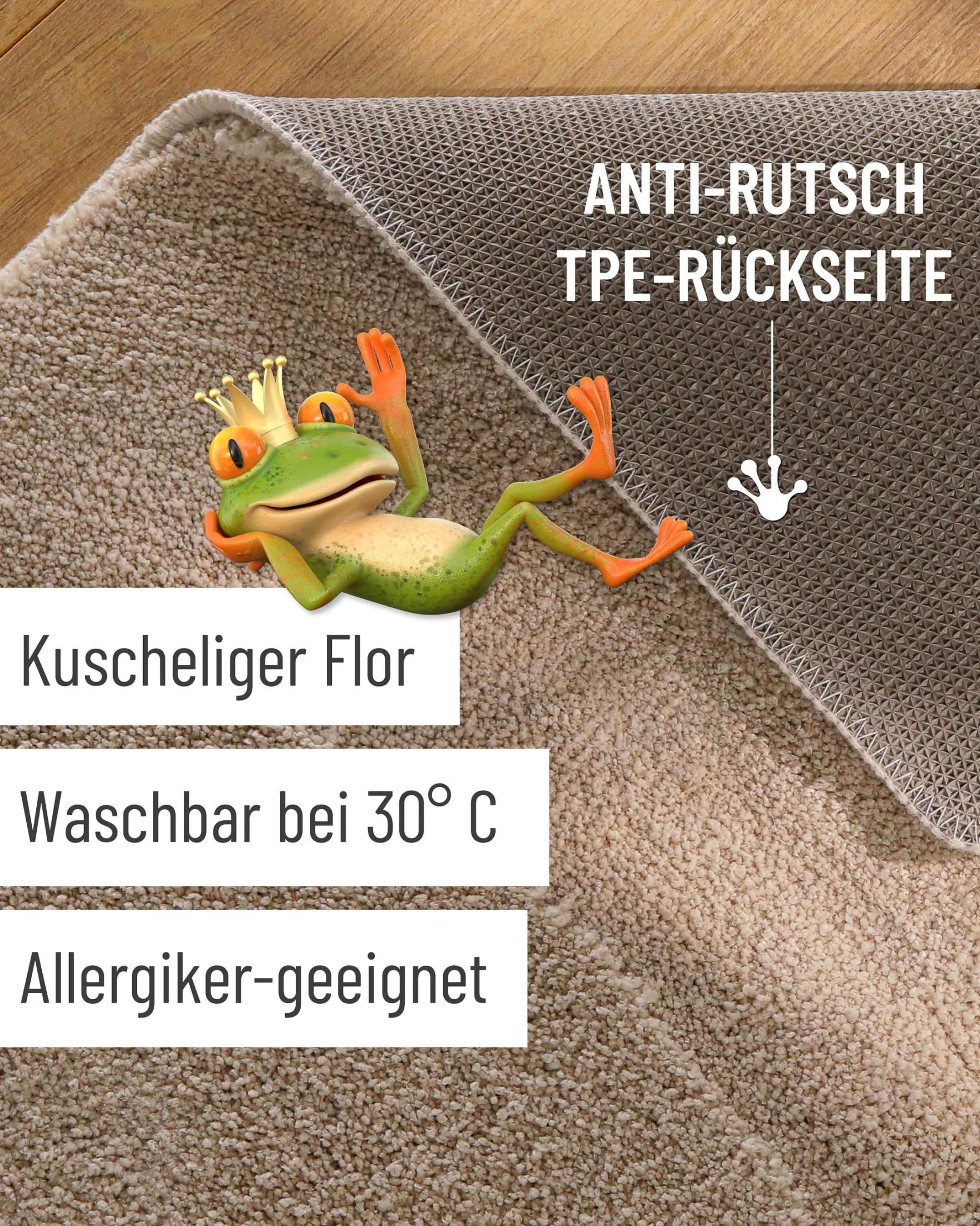 Badteppich Sand Beige "Marc" WECONhome