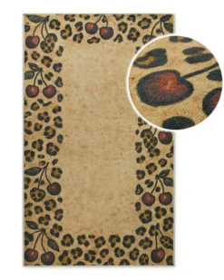 Badteppich Sand Gelb mit Vintage Animal Print
