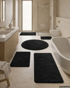 Badteppich Schwarz