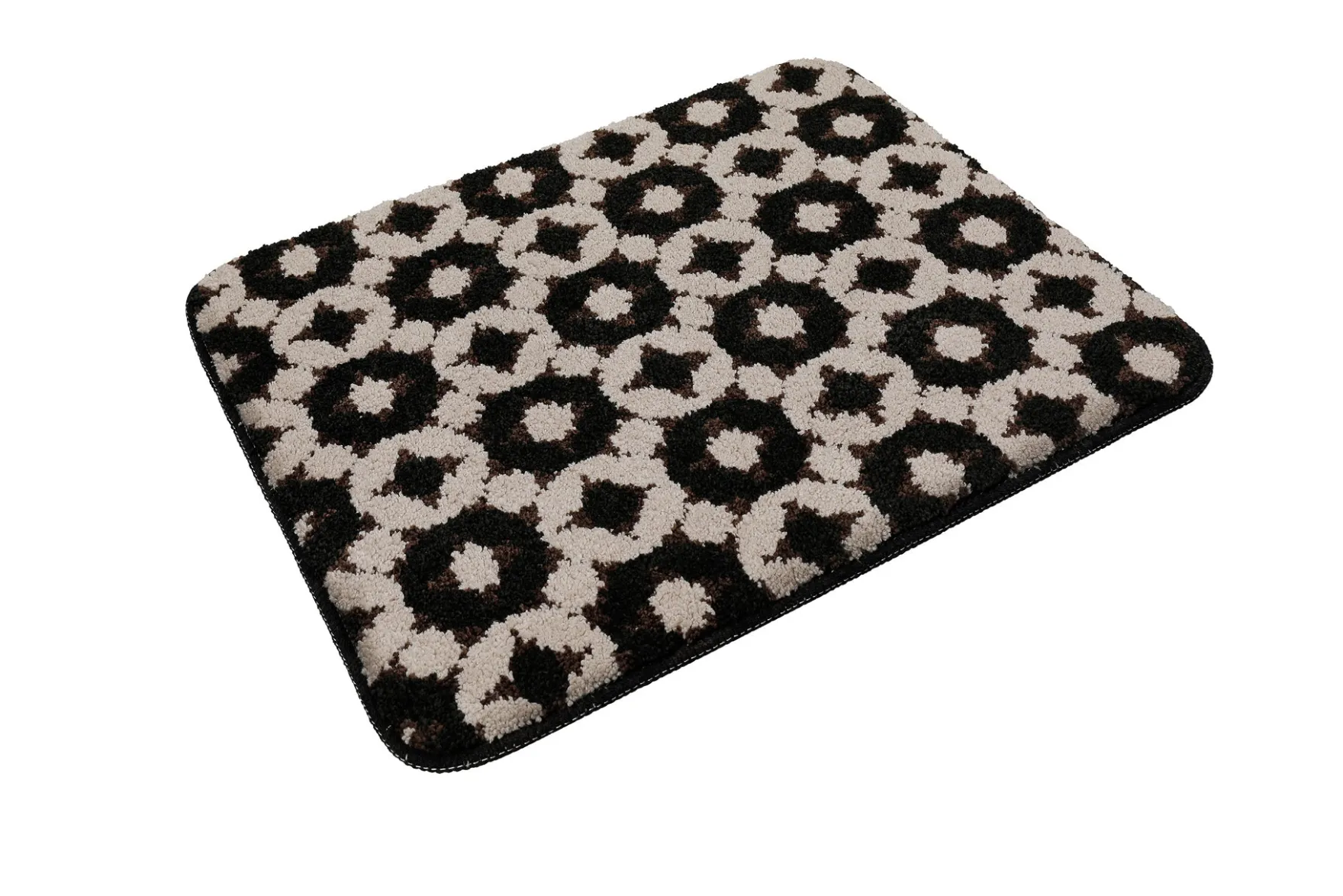 Badteppich Schwarz Taupe "J&J" WECONhome Basics