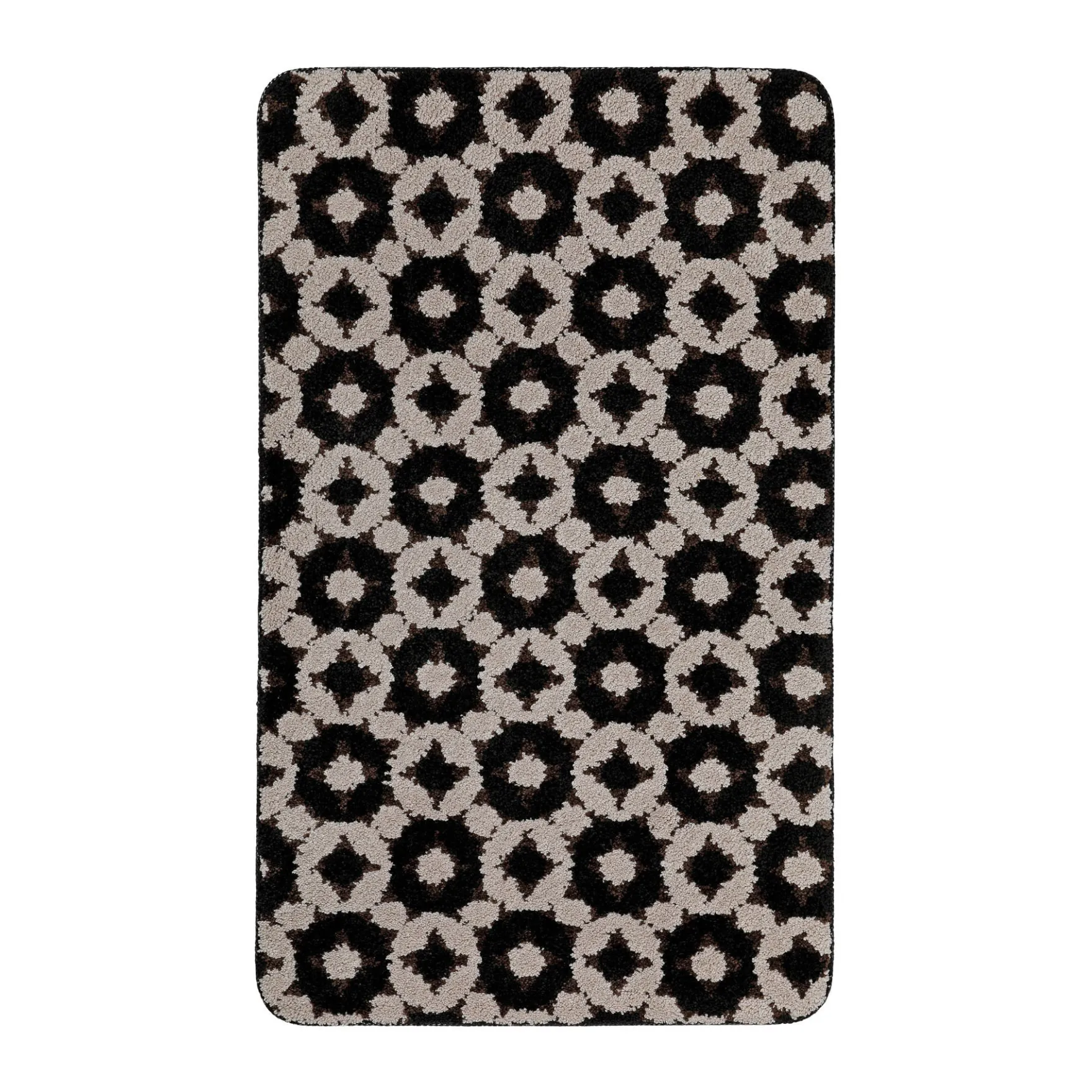Badteppich Schwarz Taupe "J&J" WECONhome Basics