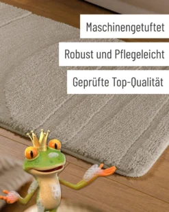 Badteppich Seiden Grau