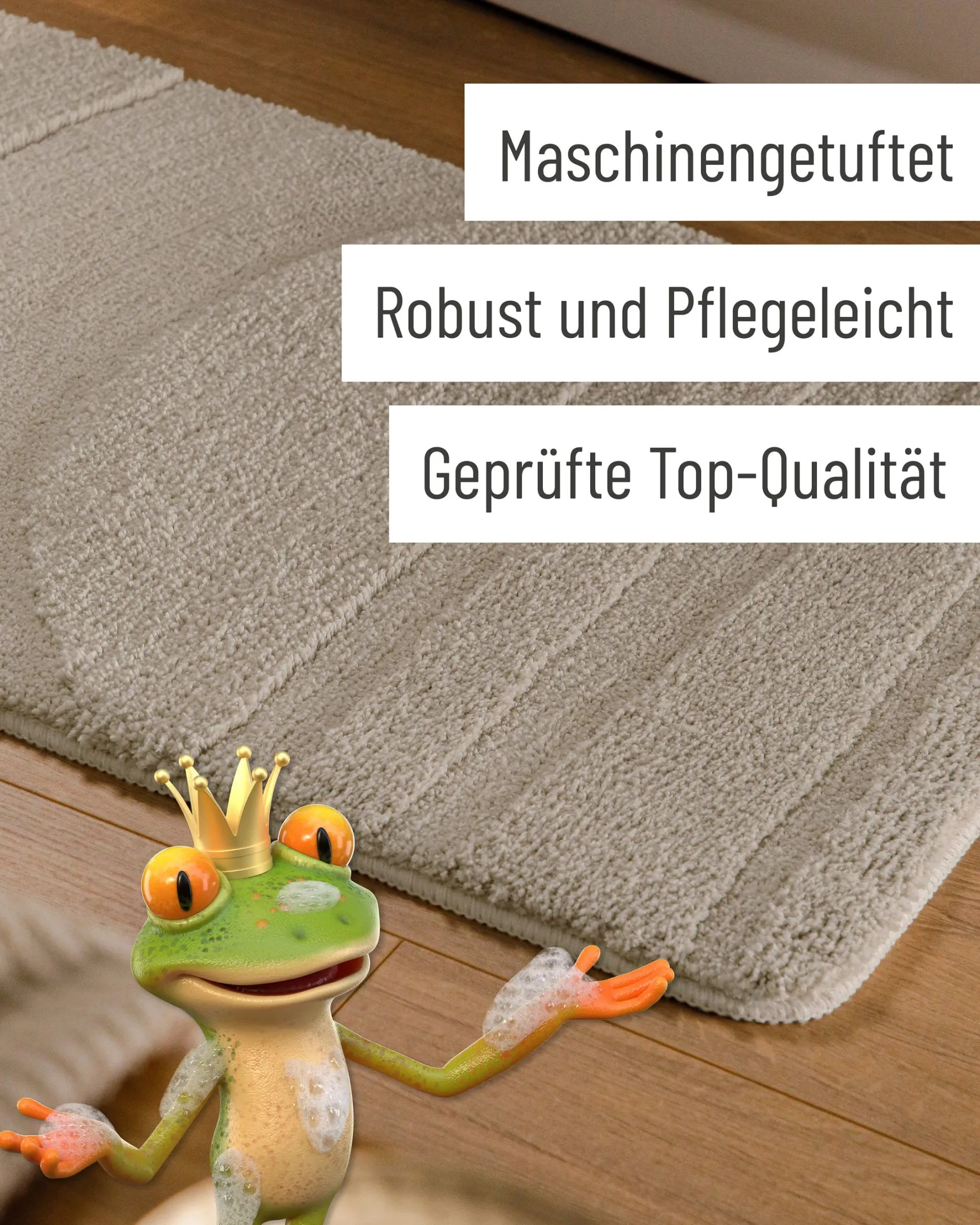 Badteppich Seiden Grau "Marc" WECONhome