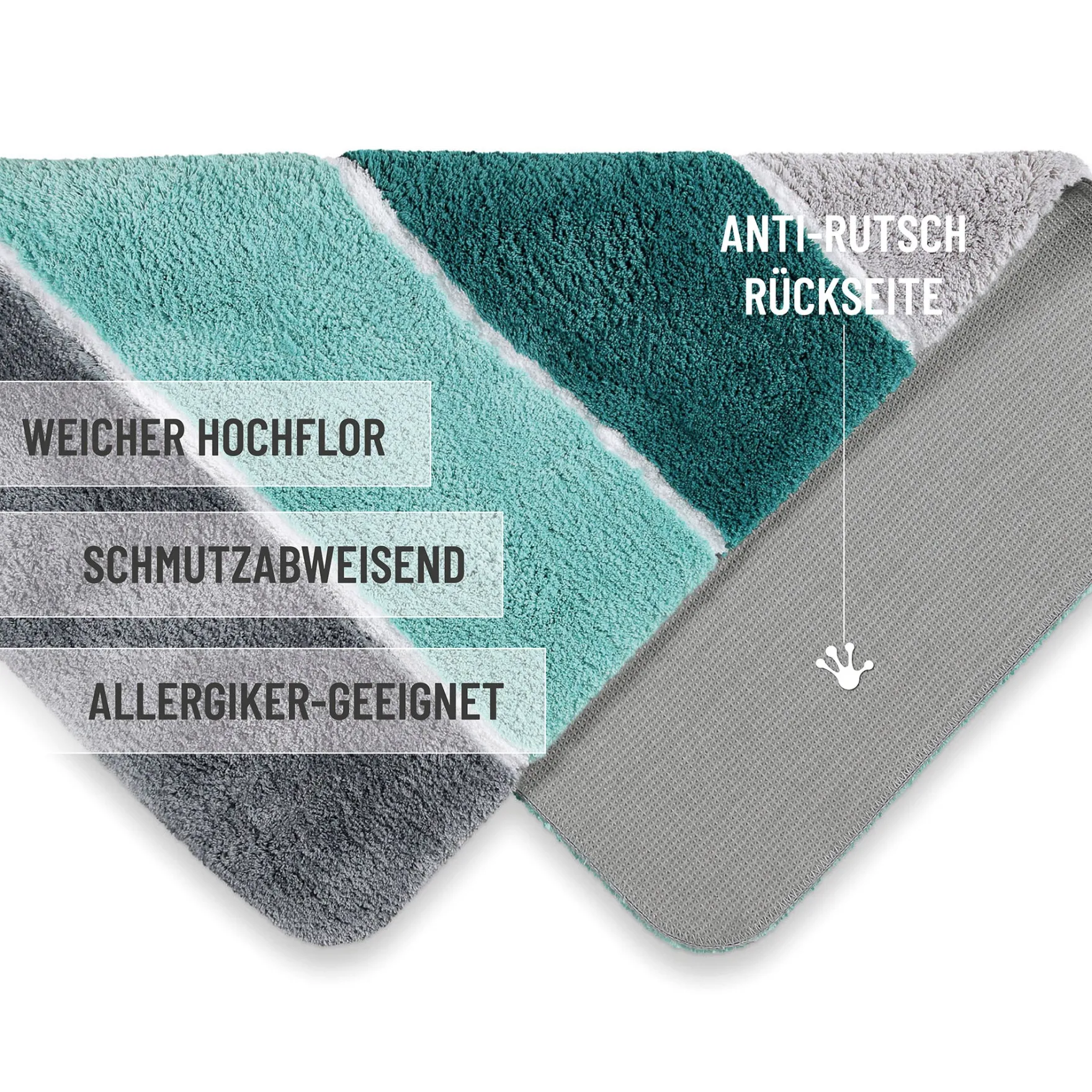 Badteppich Türkis Blau "Rio Marina" Homie Living