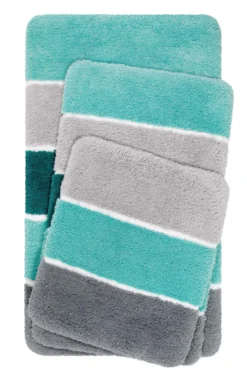 Badteppich Türkis Blau