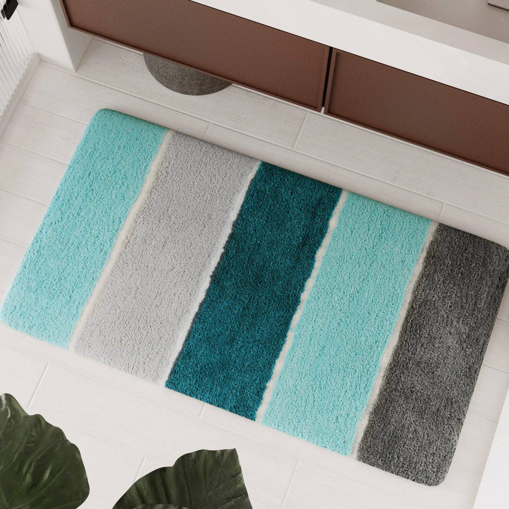 Badteppich Türkis Blau "Rio Marina" Homie Living