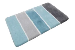 Badteppich Türkis Grau