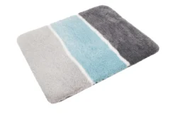 Badteppich Türkis Grau