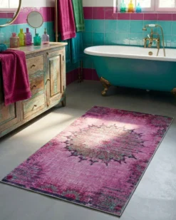 Badteppich Violett Multi
