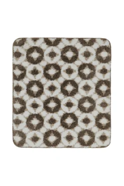Badteppich Weiß Beige Braun