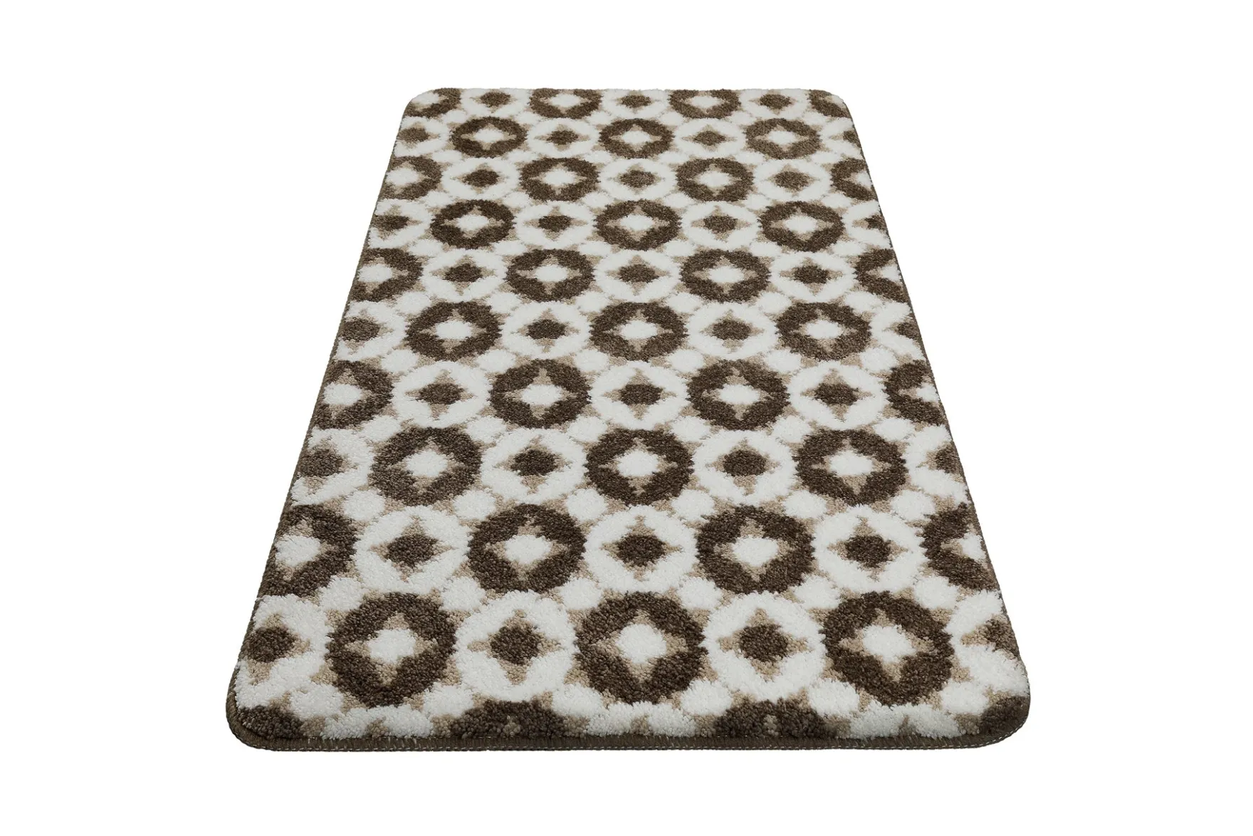 Badteppich Weiß Beige Braun "J&J" WECONhome Basics