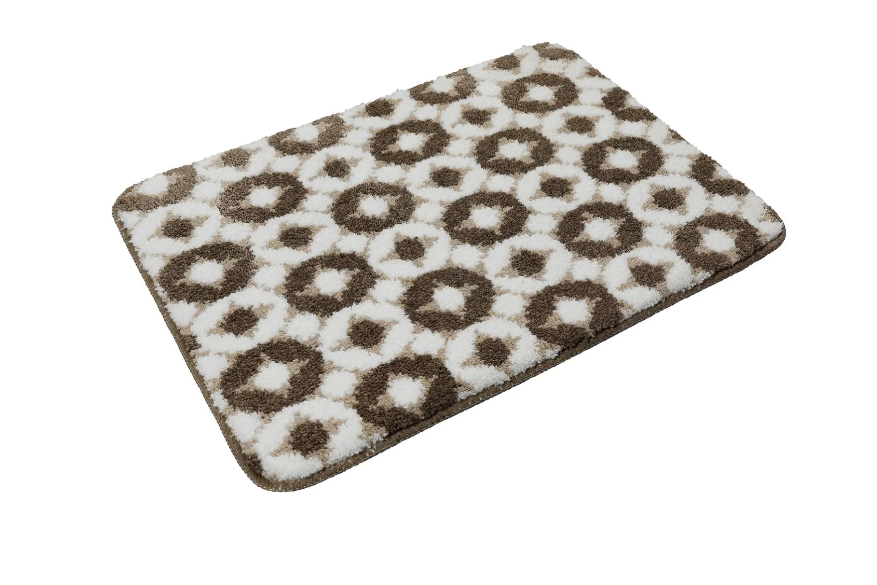 Badteppich Weiß Beige Braun "J&J" WECONhome Basics