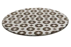 Badteppich Weiß Beige Braun