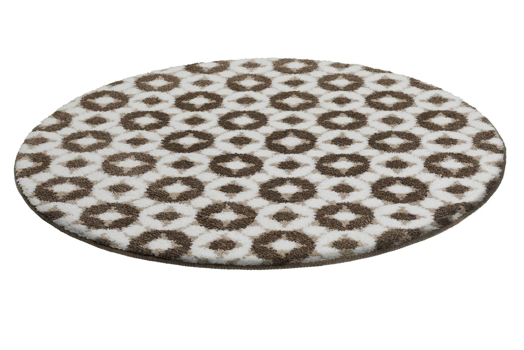 Badteppich Weiß Beige Braun "J&J" WECONhome Basics
