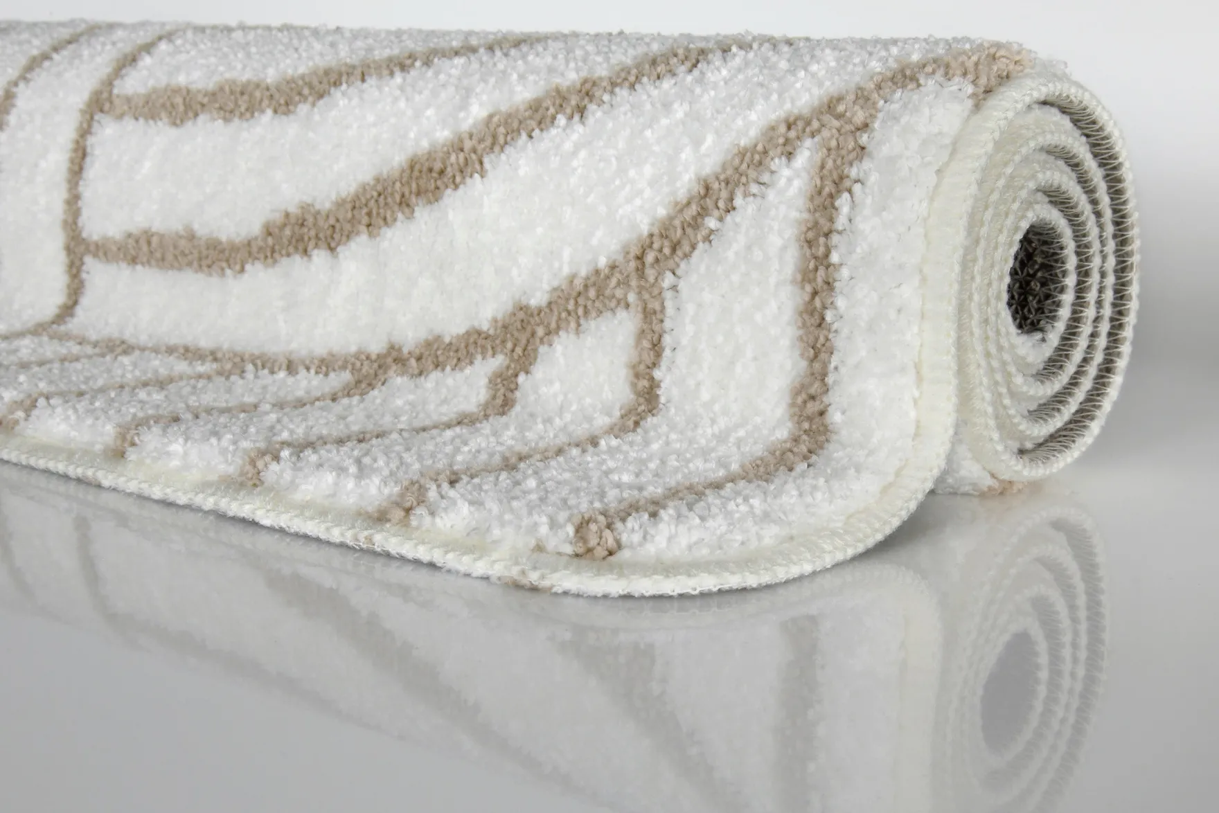 Badteppich Weiß Beige "Hilda" WECONhome Basics