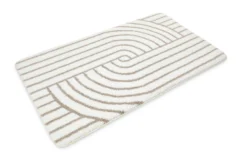 Badteppich Weiß Beige