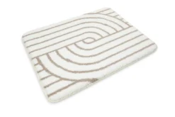Badteppich Weiß Beige