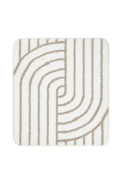 Badteppich Weiß Beige