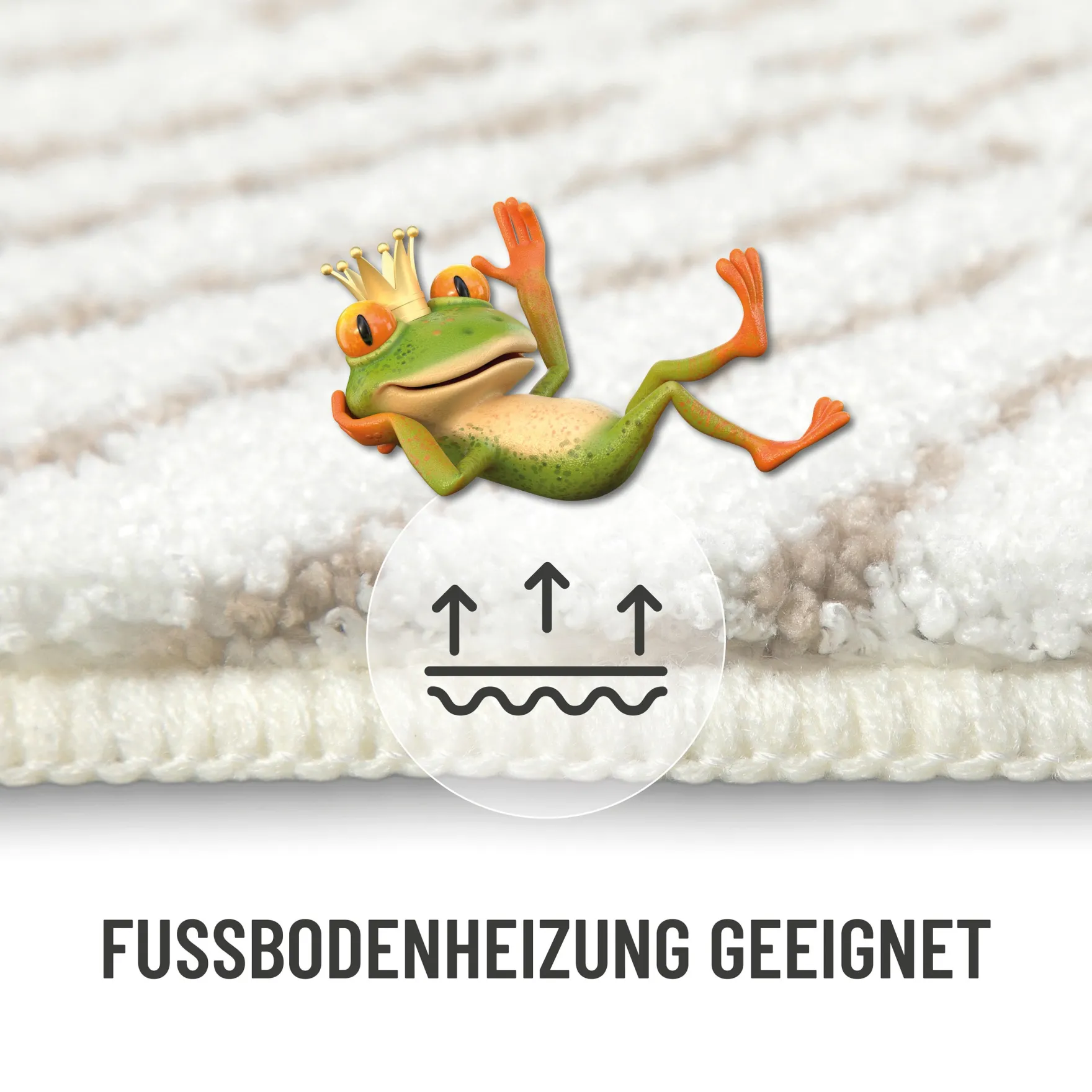 Badteppich Weiß Beige "Jasbeer" WECONhome Basics