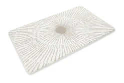 Badteppich Weiß Beige