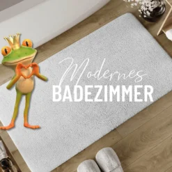 Badteppich Weiß
