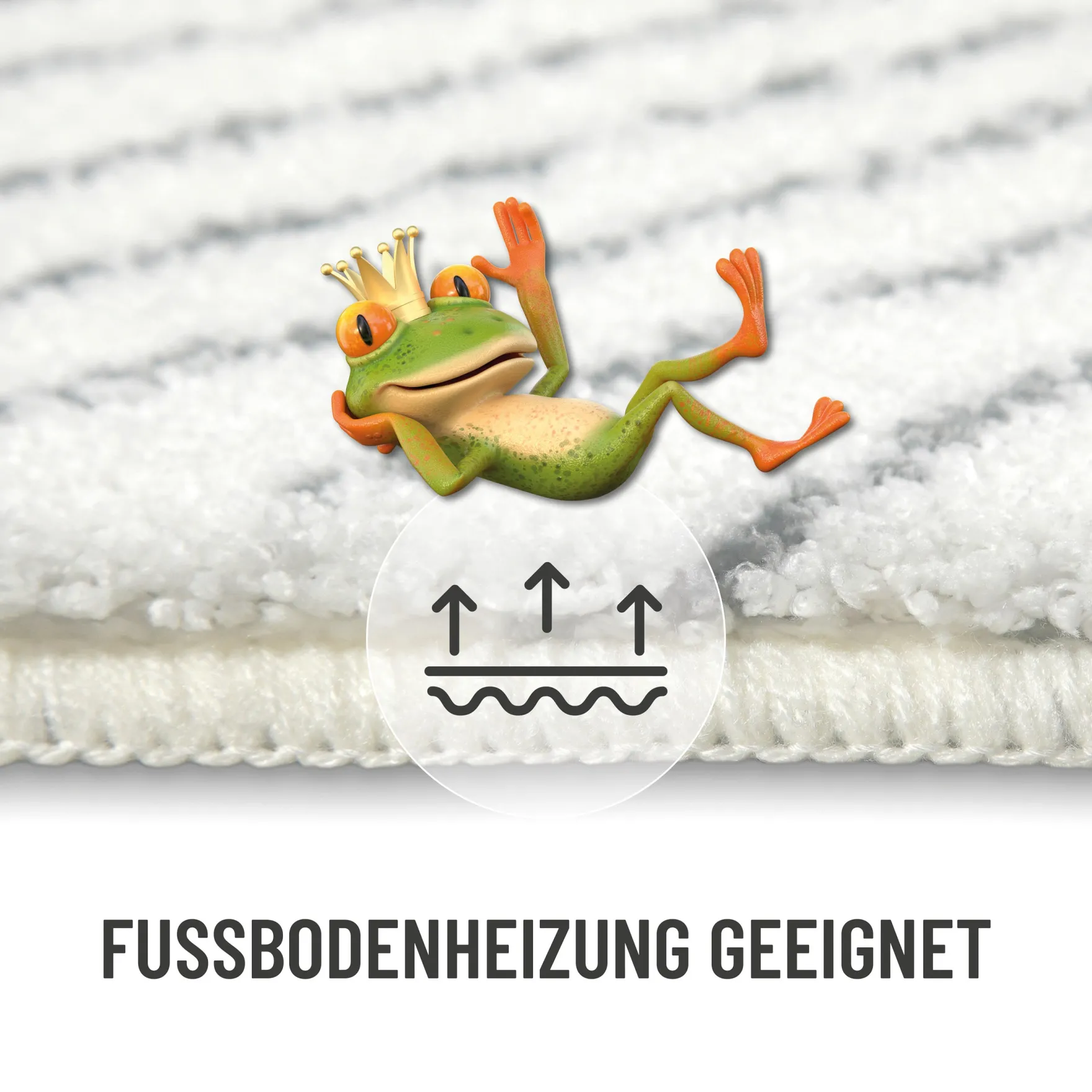 Badteppich Weiß Grau "Jasbeer" WECONhome Basics