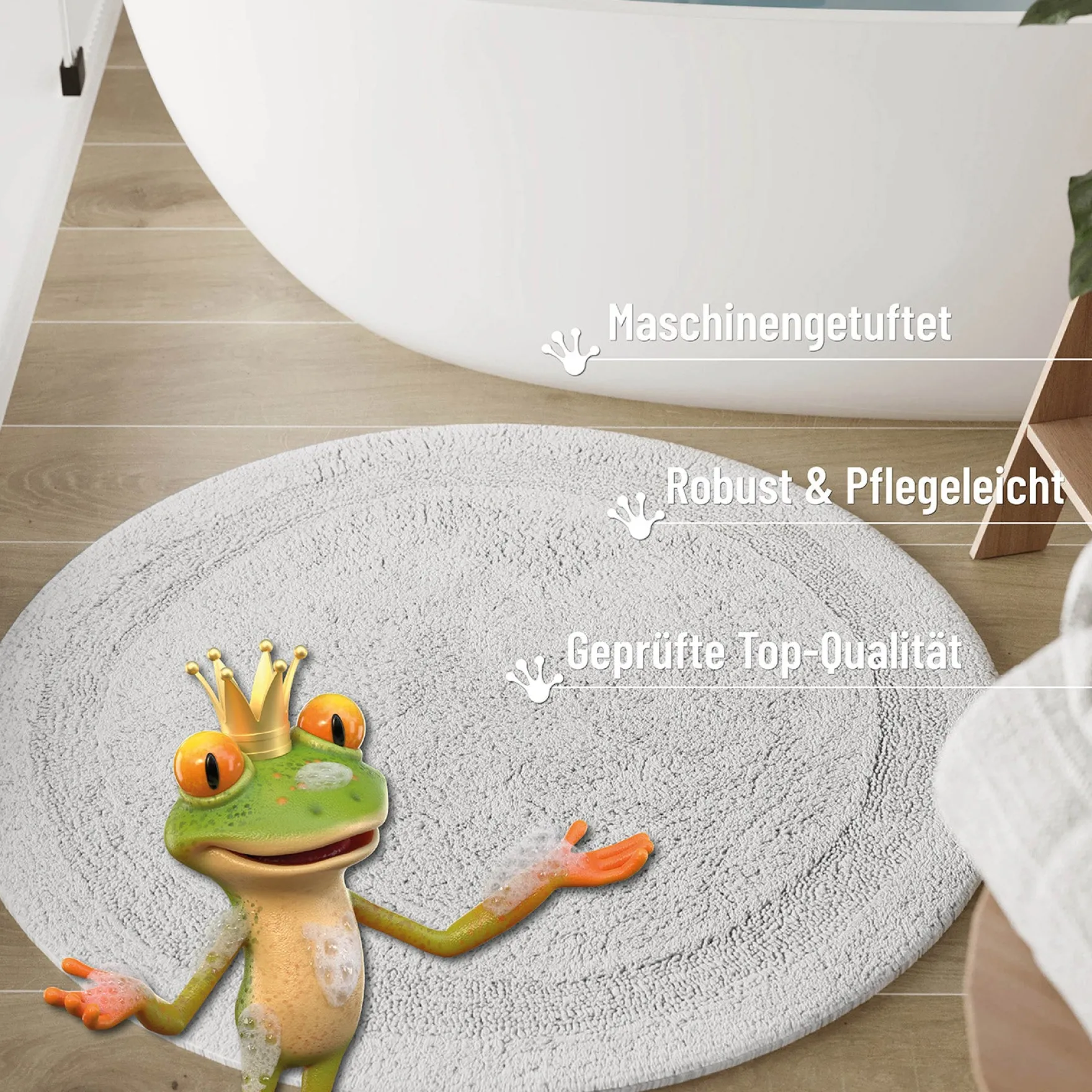 Badteppich Weiß "Knut" WECONhome Basics