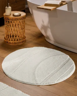 Badteppich Weiß