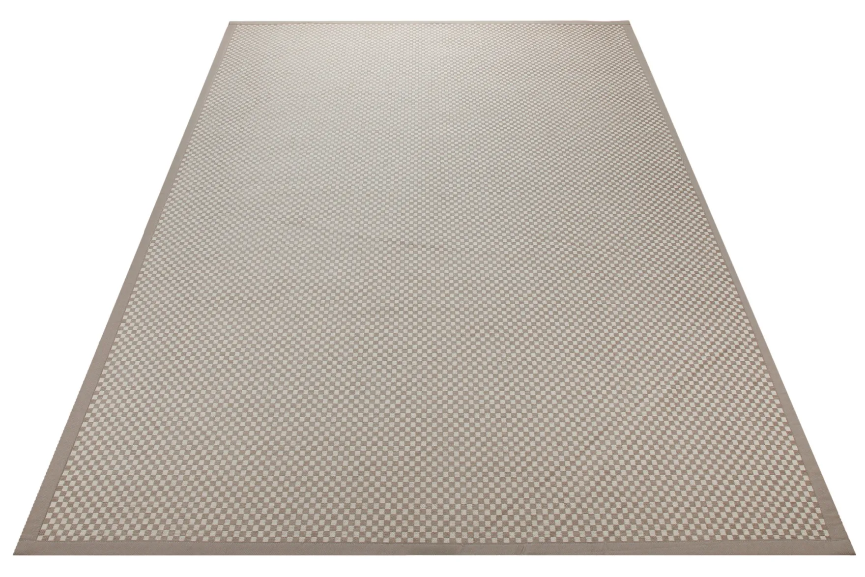 Baumwoll-Wendeteppich Estland beidseitig Feinkaro beige 160x230 cm