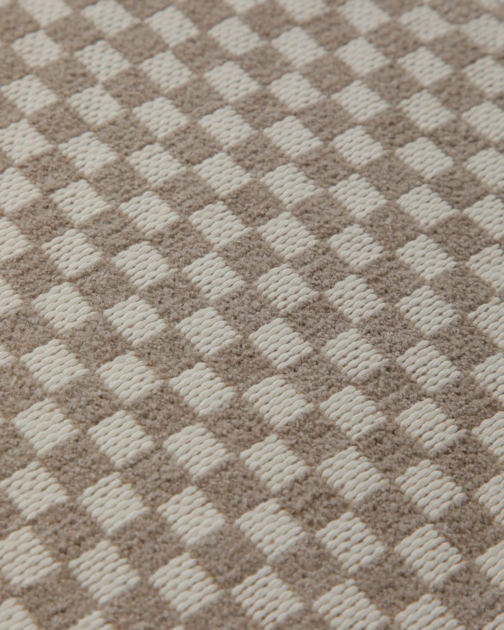 Baumwoll-Wendeteppich Estland beidseitig Feinkaro beige 160x230 cm