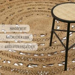 "Bloom" Jute-Teppich – schwer, handgefertigt, hochwertig