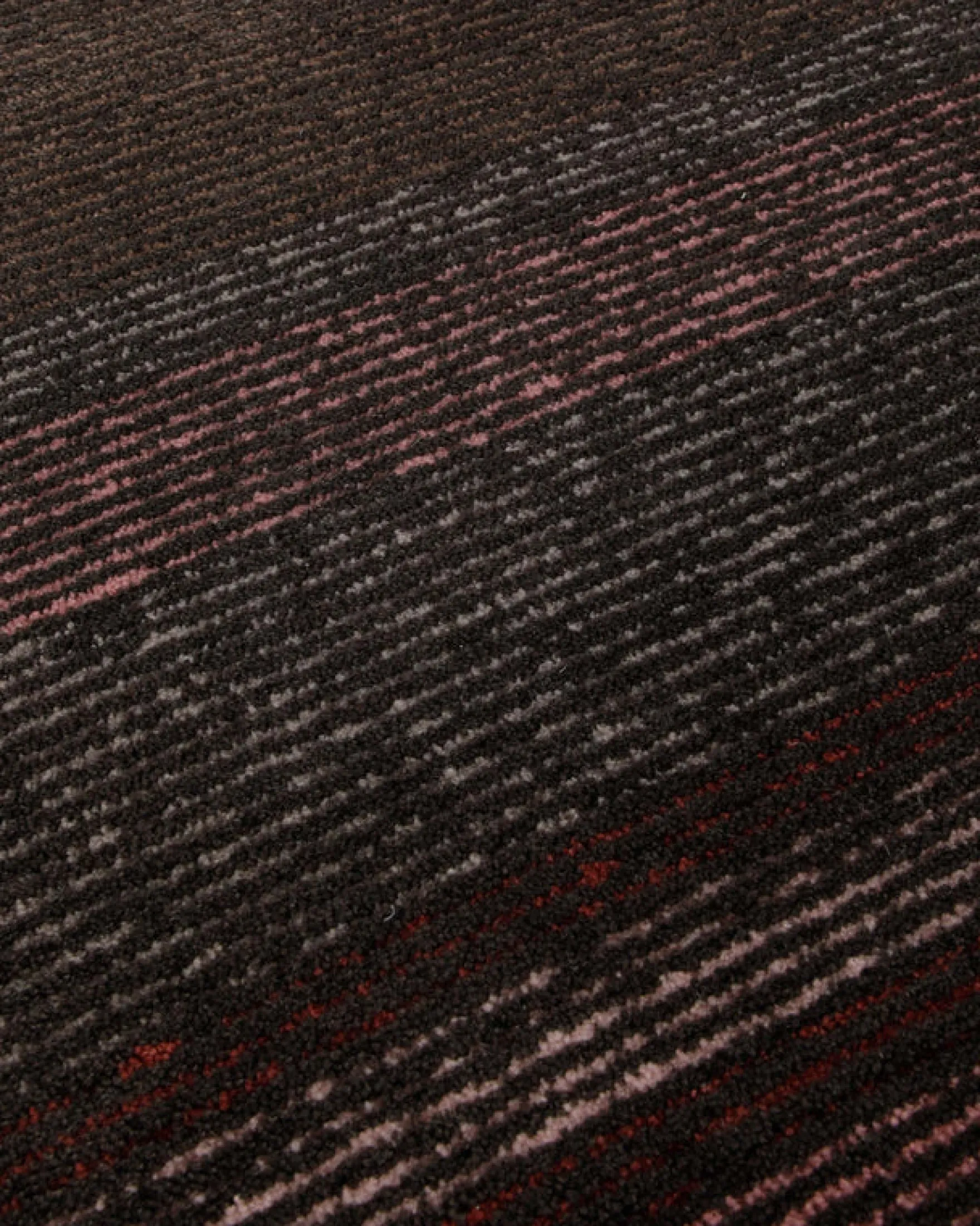 Bordeaux im Streifenlauf - Handtuft 160 x 230 cm