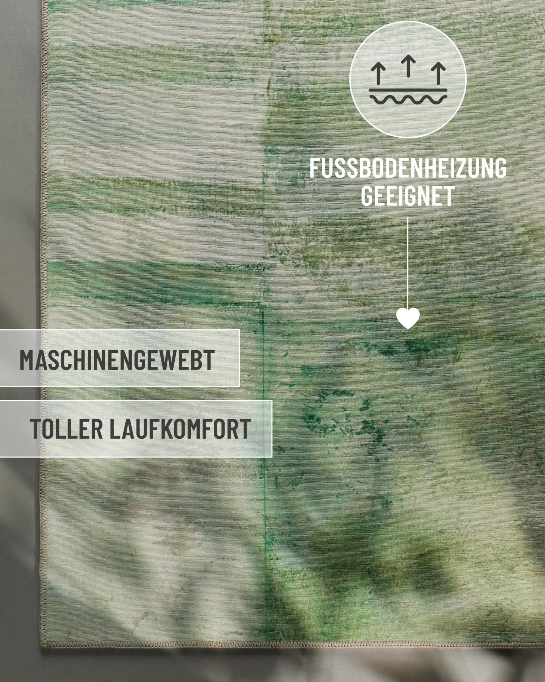 Esprit Flachgewebeteppich Grün Multi "Maui"