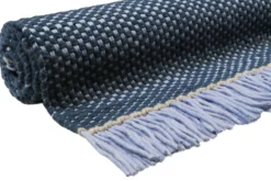 Esprit Handwebteppich Blau aus Wolle
