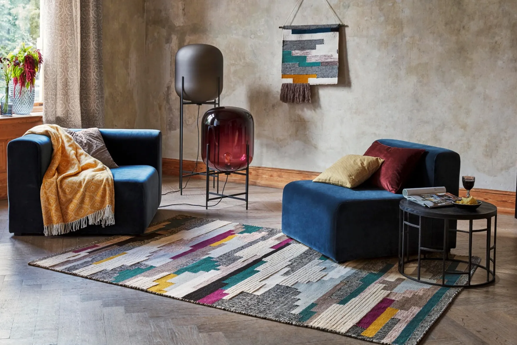 Esprit Kelim Beige Bunt aus Wolle "Natham"